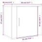 vidaXL Mesita de noche de pared blanco brillante 50x30x47 cm vidaXL Mesita de noche de pared blanco brillante 50x30x47 cm