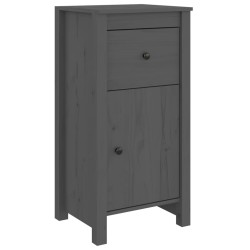 vidaXL Aparador de madera maciza de pino gris 40x35x80 cm