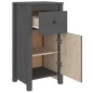 vidaXL Aparador de madera maciza de pino gris 40x35x80 cm vidaXL Aparador de madera maciza de pino gris 40x35x80 cm