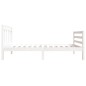 vidaXL Estructura de cama individual madera maciza blanco 75x190 cm vidaXL Estructura de cama individual madera maciza blanco 75x190 cm
