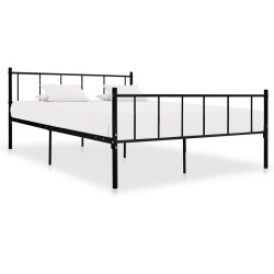 vidaXL Estructura de cama de metal negro 180x200 cm