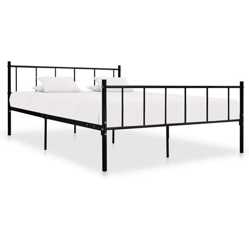 vidaXL Estructura de cama de metal negro 180x200 cm