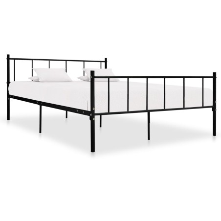 vidaXL Estructura de cama de metal negro 180x200 cm
