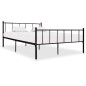 vidaXL Estructura de cama de metal negro 180x200 cm