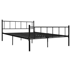 vidaXL Estructura de cama de metal negro 180x200 cm