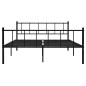 vidaXL Estructura de cama de metal negro 180x200 cm