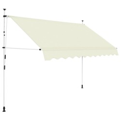 vidaXL Toldo retráctil de operación manual 300 cm crema