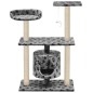 vidaXL Rascador para gatos con poste de sisal 95 cm huellas gris vidaXL Rascador para gatos con poste de sisal 95 cm huellas gris