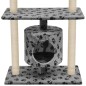 vidaXL Rascador para gatos con poste de sisal 95 cm huellas gris vidaXL Rascador para gatos con poste de sisal 95 cm huellas gris