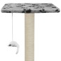 vidaXL Rascador para gatos con poste de sisal 95 cm huellas gris vidaXL Rascador para gatos con poste de sisal 95 cm huellas gris
