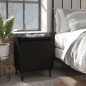 vidaXL Mesitas de noche con patas de metal 2 uds negro 40x30x50 cm vidaXL Mesitas de noche con patas de metal 2 uds negro 40x30x50 cm