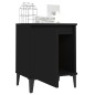 vidaXL Mesitas de noche con patas de metal 2 uds negro 40x30x50 cm vidaXL Mesitas de noche con patas de metal 2 uds negro 40x30x50 cm