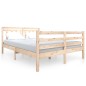vidaXL Estructura de cama madera maciza 140x190 cm
