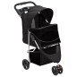 vidaXL Cochecito para perros plegable tela oxford negro 80x46x98 cm
