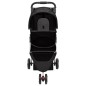 vidaXL Cochecito para perros plegable tela oxford negro 80x46x98 cm