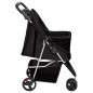 vidaXL Cochecito para perros plegable tela oxford negro 80x46x98 cm
