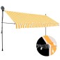 vidaXL Toldo manual retráctil con LED blanco y naranja 350 cm vidaXL Toldo manual retráctil con LED blanco y naranja 350 cm