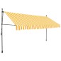 vidaXL Toldo manual retráctil con LED blanco y naranja 350 cm vidaXL Toldo manual retráctil con LED blanco y naranja 350 cm