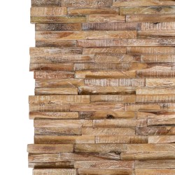 vidaXL Paneles de revestimiento de pared 3D 10 uds madera teca 1,01 m²