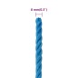 vidaXL Cuerda de trabajo polipropileno azul 8 mm 50 m