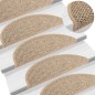 vidaXL Alfombrilla autoadhesiva escalera sisal 15 uds beige 56x17x3 cm vidaXL Alfombrilla autoadhesiva escalera sisal 15 uds beige 56x17x3 cm