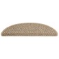 vidaXL Alfombrilla autoadhesiva escalera sisal 15 uds beige 56x17x3 cm vidaXL Alfombrilla autoadhesiva escalera sisal 15 uds beige 56x17x3 cm