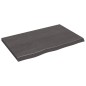 vidaXL Estante pared madera roble tratada marrón oscuro 80x50x(2-4) cm vidaXL Estante pared madera roble tratada marrón oscuro 80x50x(2-4) cm