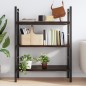 vidaXL Estante pared madera roble tratada marrón oscuro 80x50x(2-4) cm vidaXL Estante pared madera roble tratada marrón oscuro 80x50x(2-4) cm