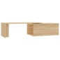 vidaXL Mesa de centro madera contrachapada color roble 150x50x35 cm