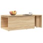 vidaXL Mesa de centro madera contrachapada color roble 150x50x35 cm