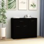 vidaXL Aparador de madera contrachapada negro 88x30x70 cm vidaXL Aparador de madera contrachapada negro 88x30x70 cm
