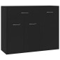 vidaXL Aparador de madera contrachapada negro 88x30x70 cm vidaXL Aparador de madera contrachapada negro 88x30x70 cm