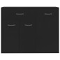 vidaXL Aparador de madera contrachapada negro 88x30x70 cm vidaXL Aparador de madera contrachapada negro 88x30x70 cm