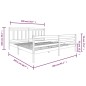 vidaXL Estructura de cama de madera maciza gris 200x200 cm