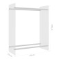 vidaXL Leñero de vidrio templado transparente 80x35x100 cm vidaXL Leñero de vidrio templado transparente 80x35x100 cm