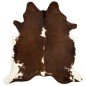 vidaXL Alfombra de piel de vaca auténtica marrón y blanco 150x170 cm vidaXL Alfombra de piel de vaca auténtica marrón y blanco 150x170 cm