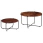 vidaXL Set de mesas de centro 2 piezas madera maciza sheesham 60x35 cm vidaXL Set de mesas de centro 2 piezas madera maciza sheesham 60x35 cm