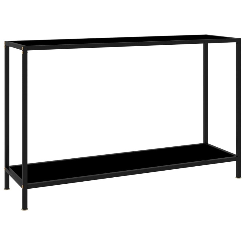 vidaXL Mesa de consola negro vidrio templado 120x35x75 cm vidaXL Mesa de consola negro vidrio templado 120x35x75 cm