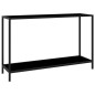 vidaXL Mesa de consola negro vidrio templado 120x35x75 cm vidaXL Mesa de consola negro vidrio templado 120x35x75 cm
