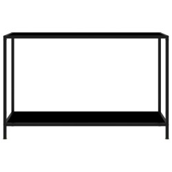 vidaXL Mesa de consola negro vidrio templado 120x35x75 cm