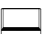 vidaXL Mesa de consola negro vidrio templado 120x35x75 cm vidaXL Mesa de consola negro vidrio templado 120x35x75 cm