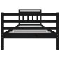 vidaXL Estructura de cama madera maciza negra 100x200 cm vidaXL Estructura de cama madera maciza negra 100x200 cm