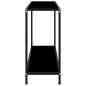 vidaXL Mesa de consola negro vidrio templado 120x35x75 cm vidaXL Mesa de consola negro vidrio templado 120x35x75 cm