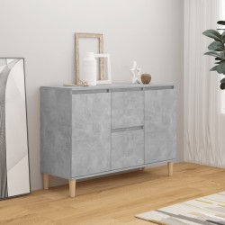vidaXL Aparador de madera contrachapada gris hormigón 103,5x35x70 cm