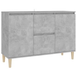 vidaXL Aparador de madera contrachapada gris hormigón 103,5x35x70 cm