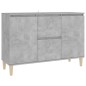 vidaXL Aparador de madera contrachapada gris hormigón 103,5x35x70 cm