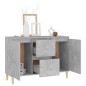 vidaXL Aparador de madera contrachapada gris hormigón 103,5x35x70 cm
