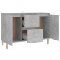 vidaXL Aparador de madera contrachapada gris hormigón 103,5x35x70 cm