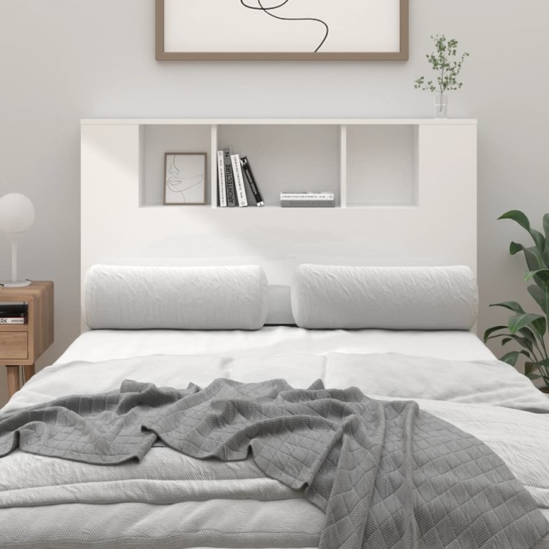vidaXL Mueble cabecero blanco brillante 120x18,5x102,5 cm vidaXL Mueble cabecero blanco brillante 120x18,5x102,5 cm