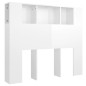 vidaXL Mueble cabecero blanco brillante 120x18,5x102,5 cm vidaXL Mueble cabecero blanco brillante 120x18,5x102,5 cm